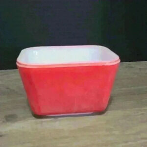 Vintage Red Pyrex  Fridgie - No Lid